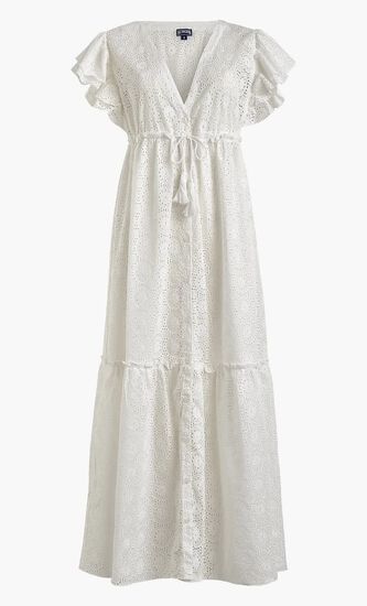 Long Cotton Dress Broderies Anglaises