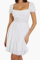 Eyelets Midi Dress