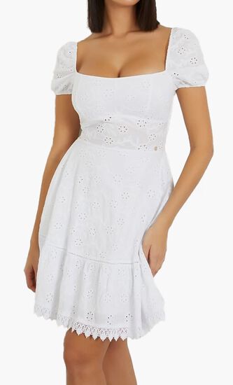 Eyelets Midi Dress
