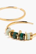 Abacus Beaded Large Hoop Earrings