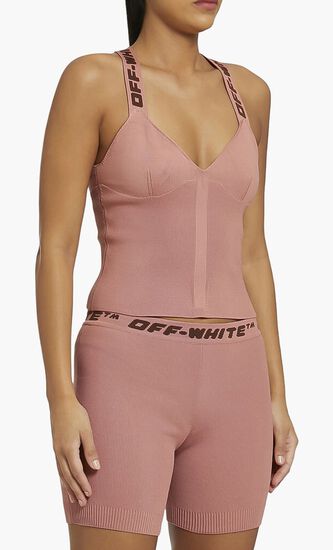 Logo Strap Knitted Top