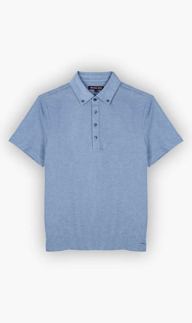 Cotton Blend Piqu&eacute; Oxford Shirt