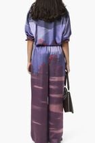 Oversized Landscape Print Pants