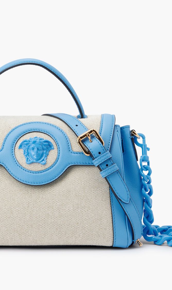 Top Handle Fabric+Calf Leather