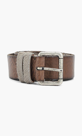 Grained Leather Belt