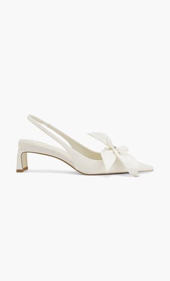 QUEENA FLORAL APPLIQUES SLINGBACK PUMPS