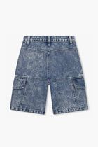 Logo Print Denim Shorts