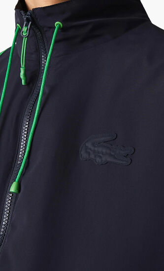 Lightweight Water Resistant Colorblock Zip Jacket