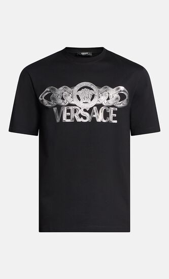 T-SHIRT COMPACT COTTON JERSEY FABRIC + MEDUSA ON CHAIN PRINT