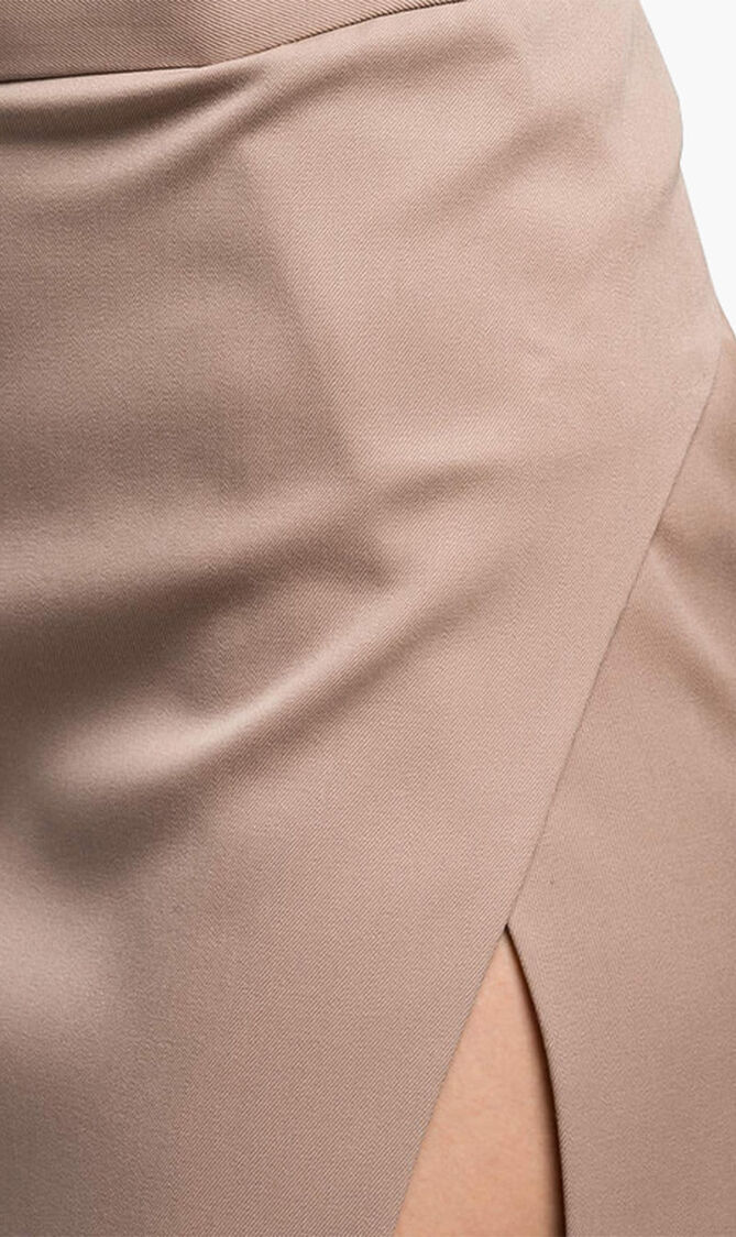 MIDI SKIRT GABARDINE BEIGE