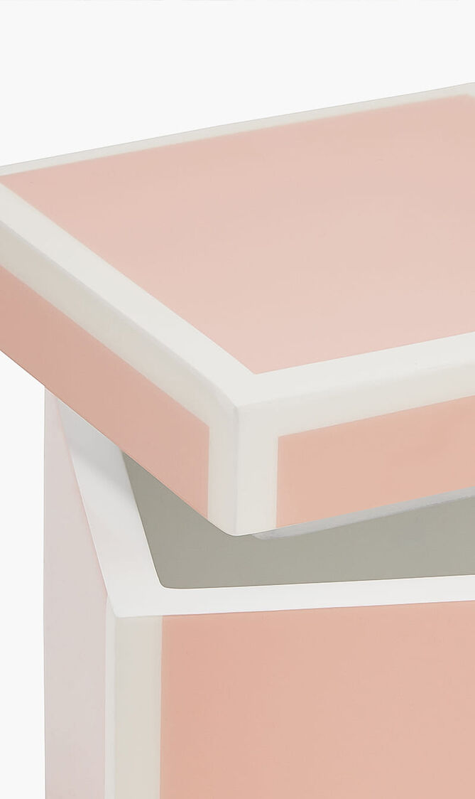 Paris Pink Lacquer Cube Box