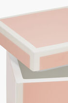 Paris Pink Lacquer Cube Box