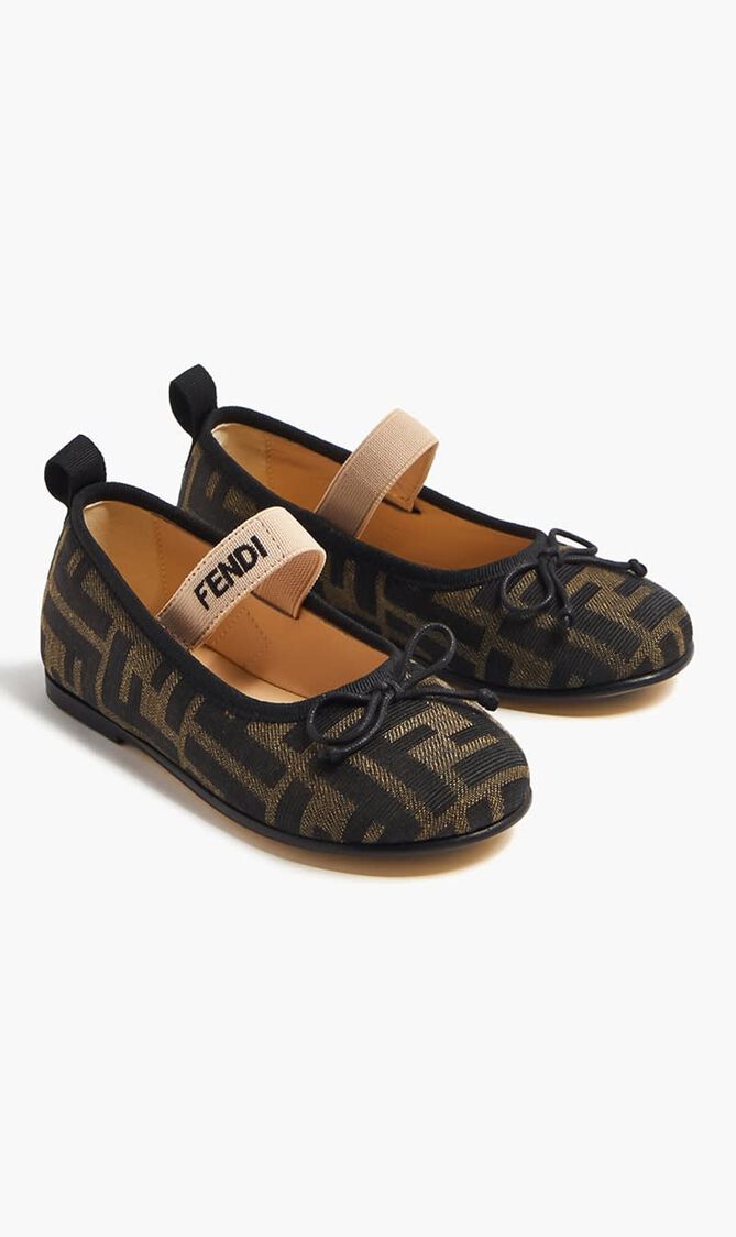 Tobacco Jacquard Ballerinas