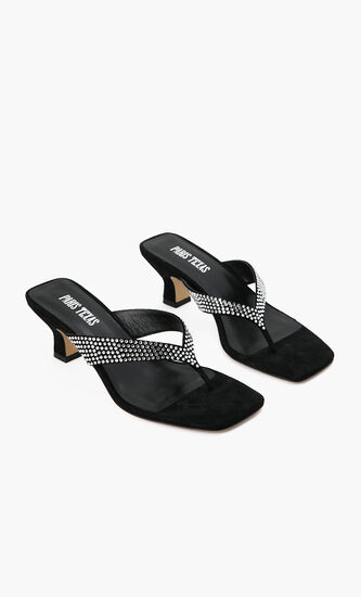 Crystal Embellished Thong Sandals