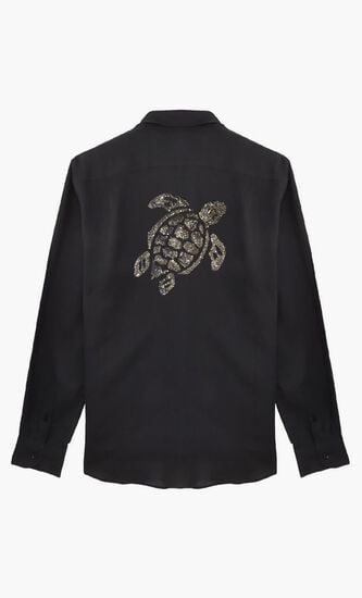 Sequin Turtle Linen Shirt
