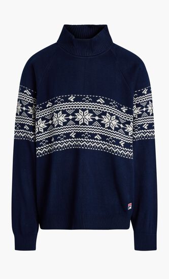 WATSON INTARSIA KNIT ROLLNECK