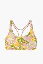 TORY SPORT WEIGHTLESS MULTI-STRIPE CHEVRON RACERBACK BRA
