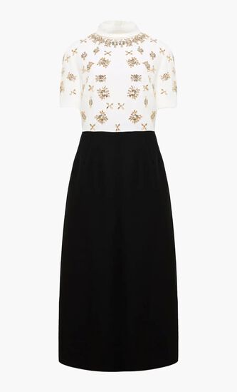 Crystal Embellished Midi Dress