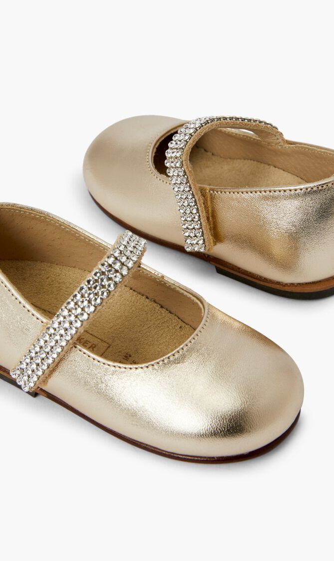 SINGLE STRAP SWAROVSKI CRYSTAL EMBELLISHED BALLERINA