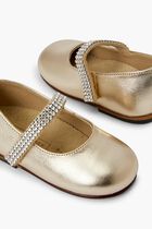 SINGLE STRAP SWAROVSKI CRYSTAL EMBELLISHED BALLERINA