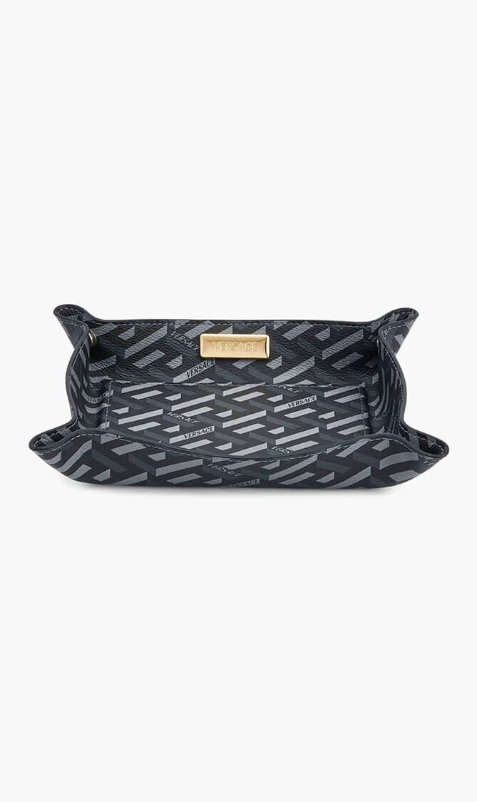 La Greca Signature Trinket Tray Square Small Black