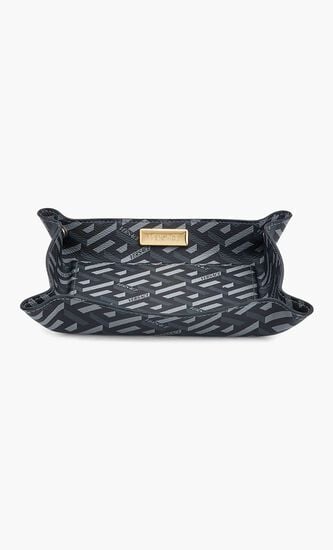 La Greca Signature Trinket Tray Square Small Black