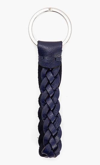 Woven Leather Key Ring