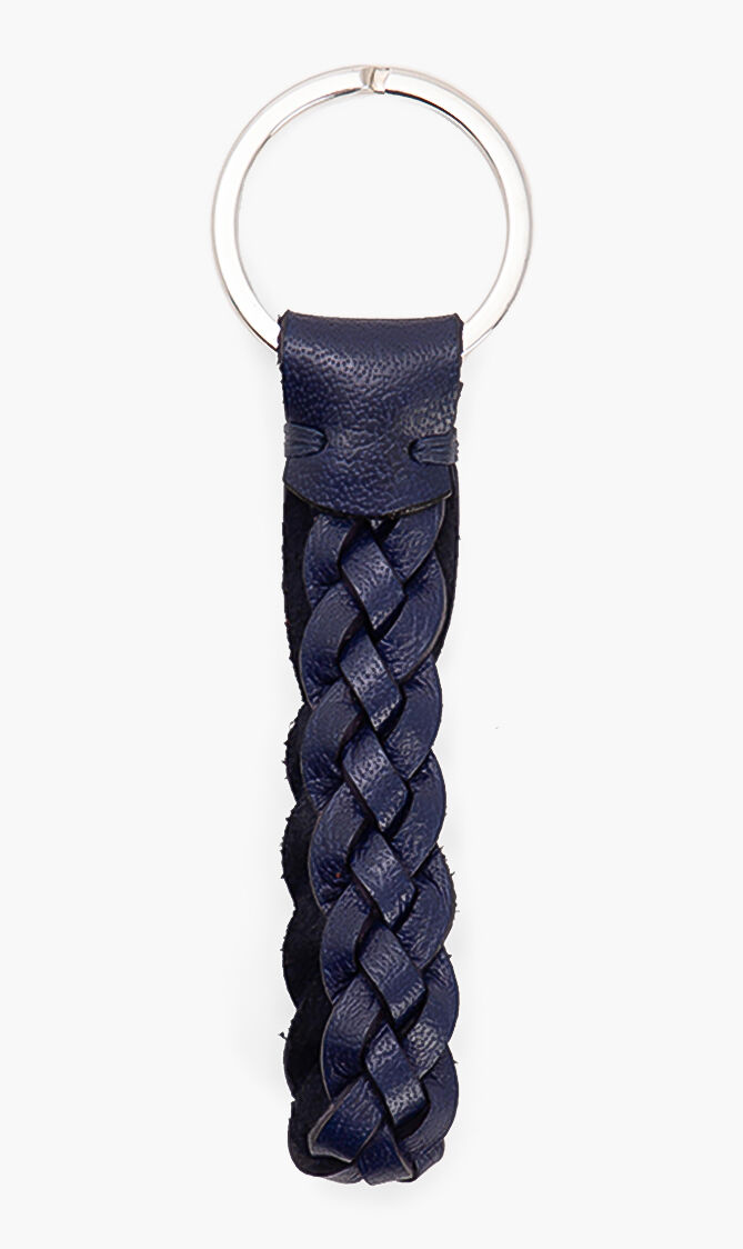Woven Leather Key Ring