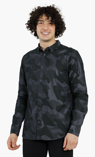 Regular Fit Printed Long Sleeves Shirt
