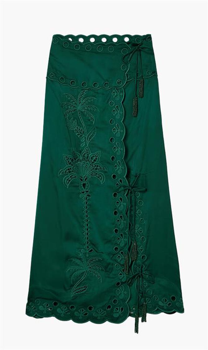 Floral Embroidered Skirt