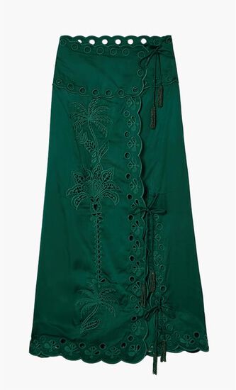 Floral Embroidered Skirt