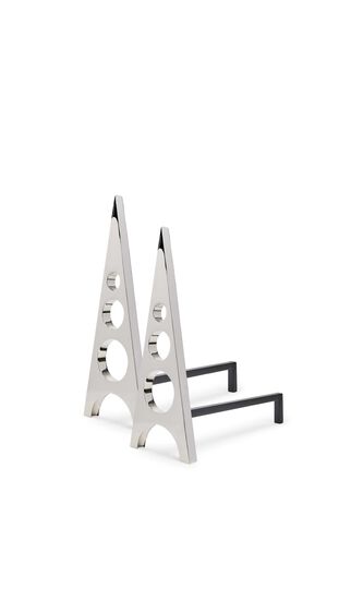 JNR BERLIN ANDIRONS - NICKEL