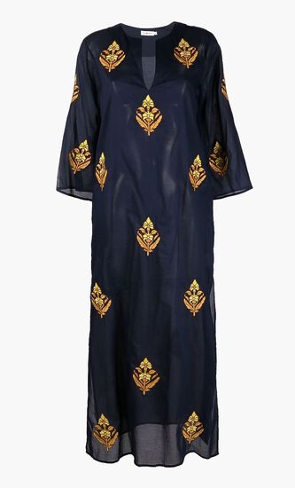 Embroidered Long Caftan
