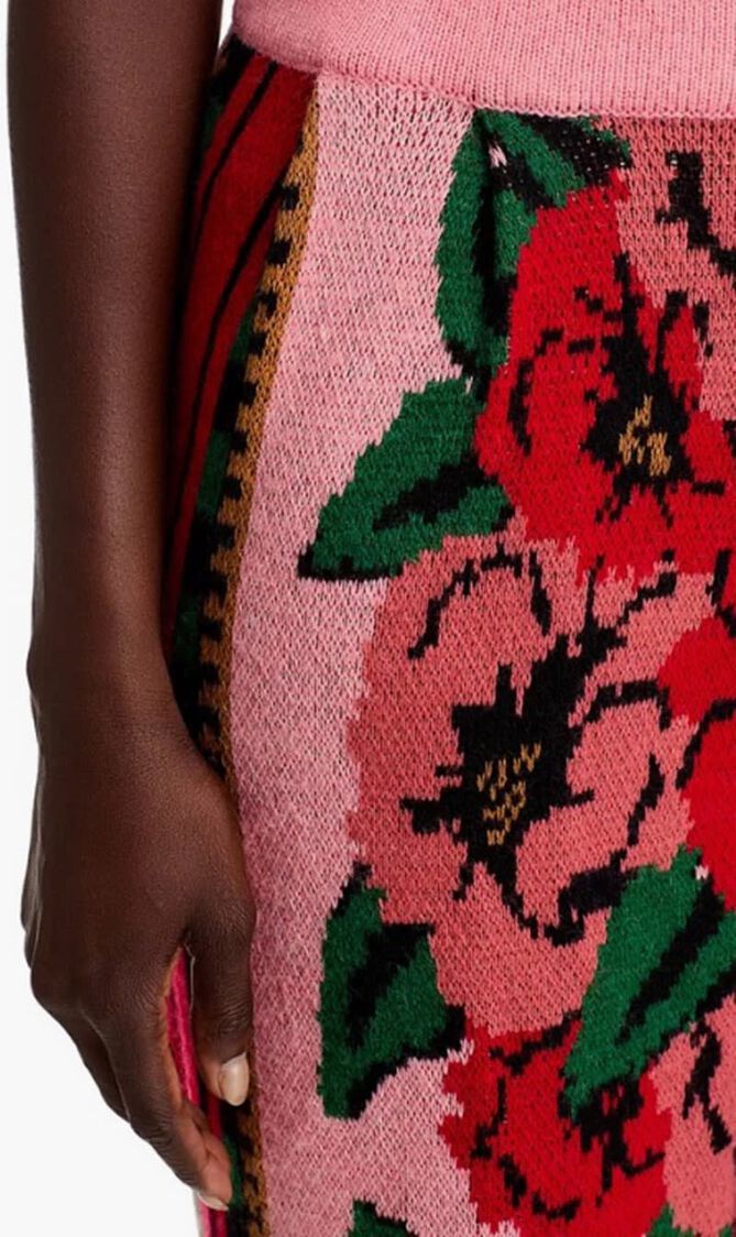 Flower Tapestry Sweater Pants