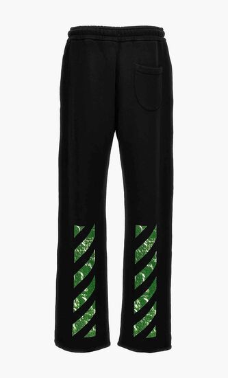 MOON TAB SWEATPANTS BLACK GREEN