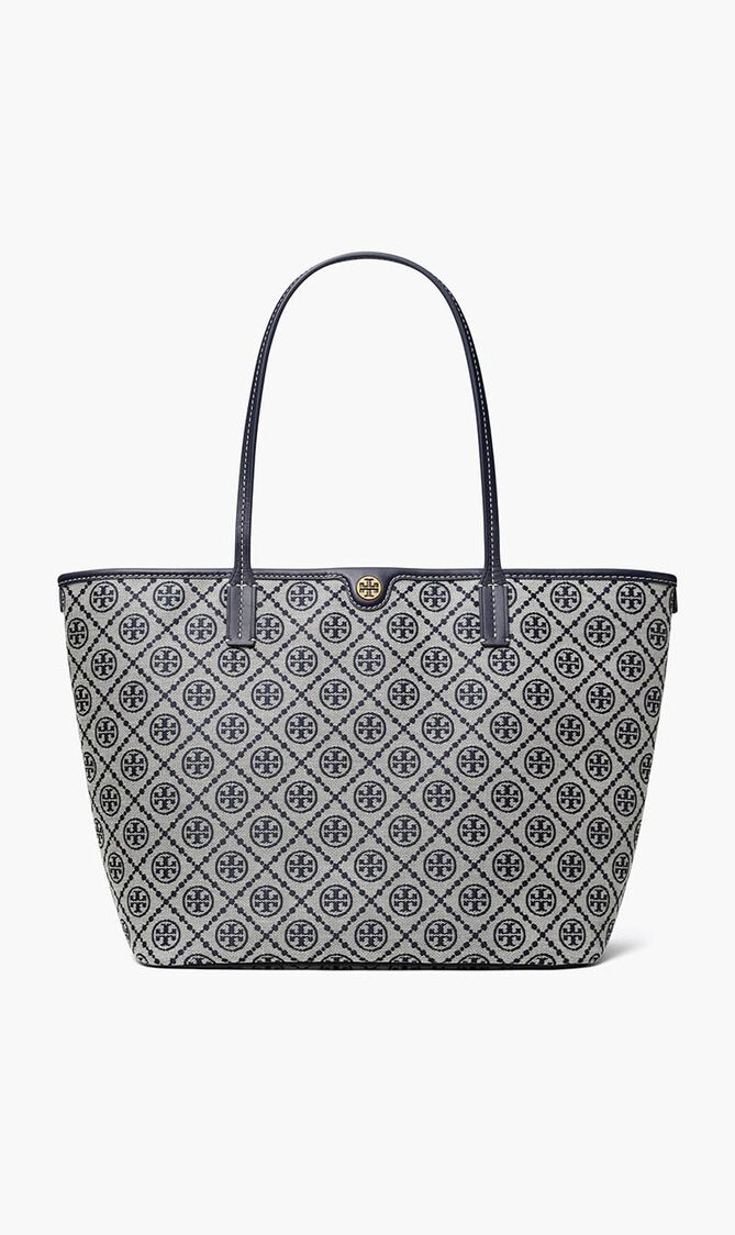 T MONOGRAM ZIP TOTE
