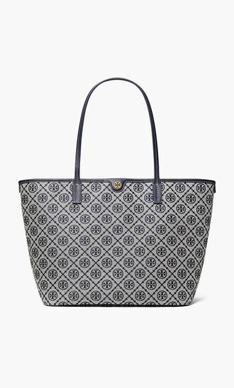 T MONOGRAM ZIP TOTE