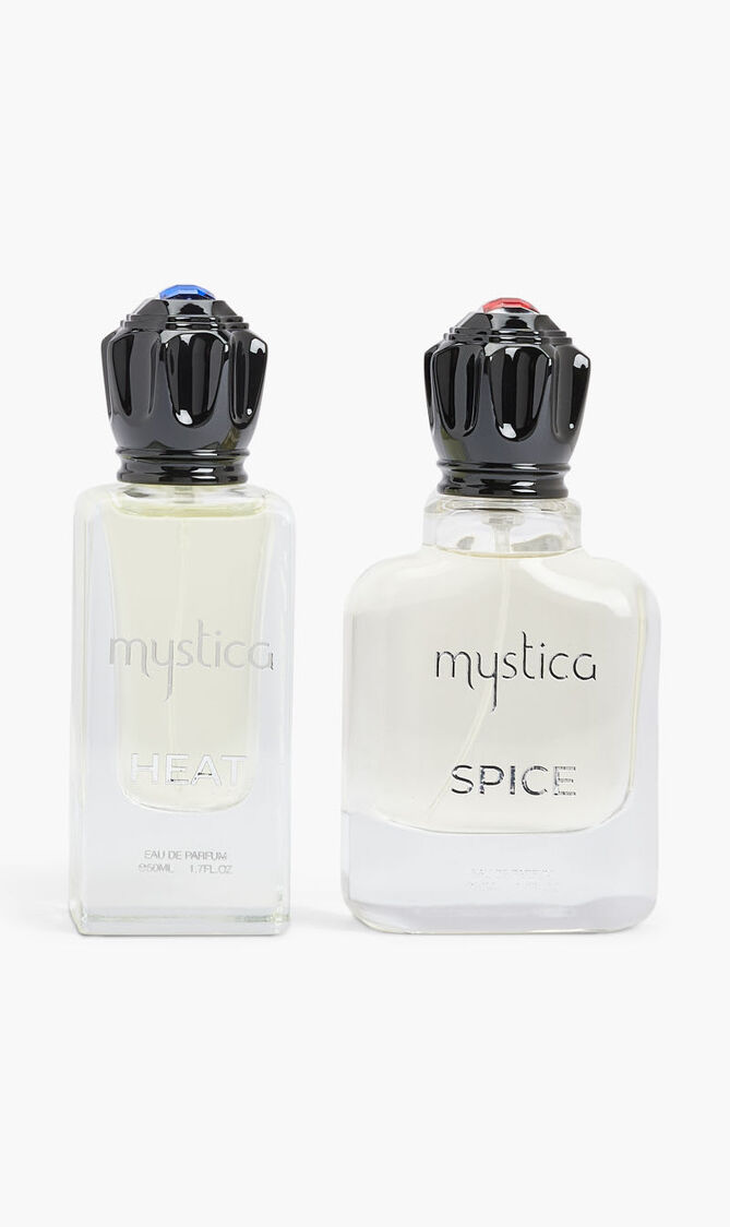 MYSTICA 2 PC SET FOR MEN HEAT EDP 50ML SPICE EDP 50ML