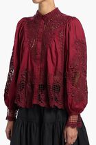BERRY GARDEN GUIPURE BLOUSE