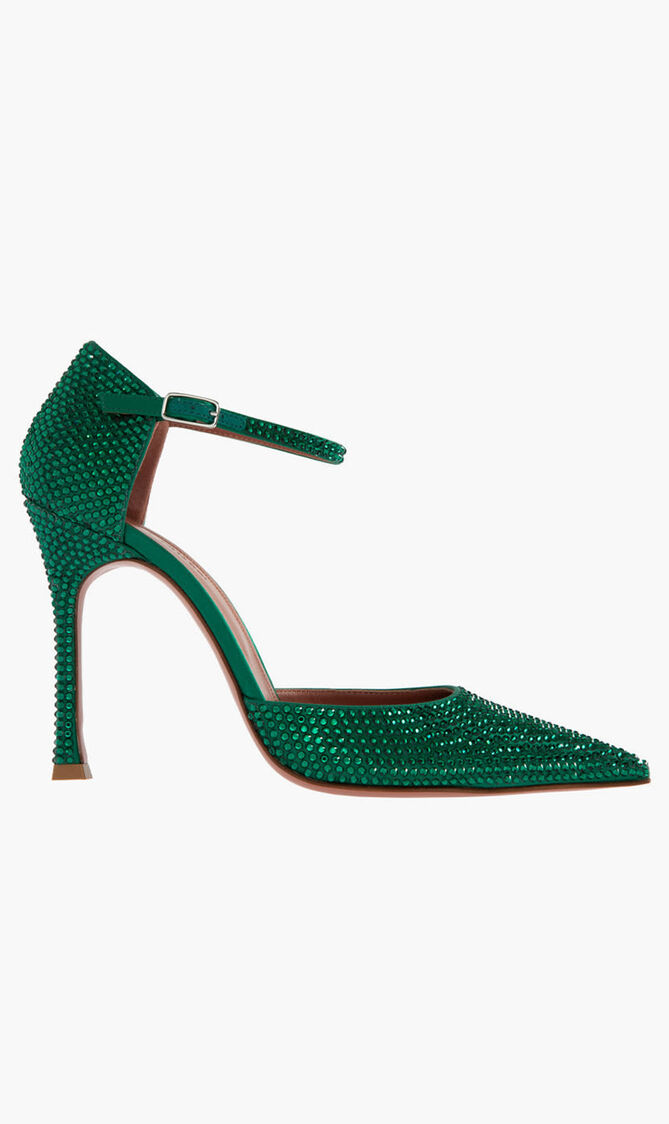 Vittoria Rhinestone Open Toe Pumps