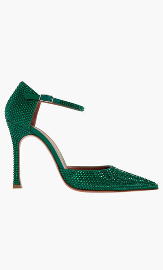 Vittoria Rhinestone Open Toe Pumps