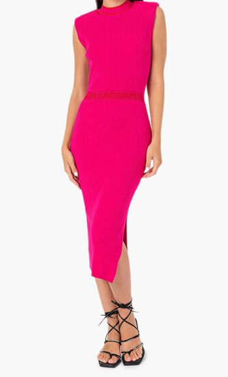 SLVS HIGH NECK KNIT DRESS