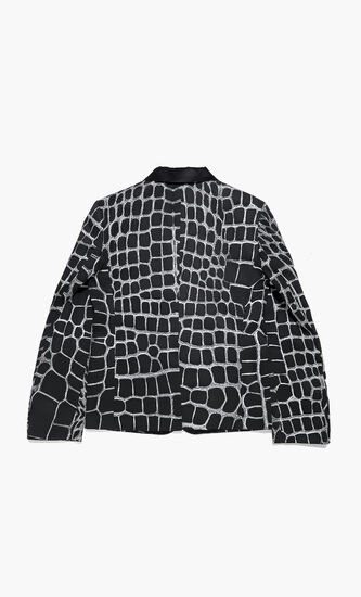 Satin Croco Tuxedo Jacket