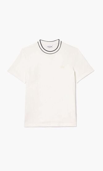 Stretch Pique Stripe Collar T-shirt
