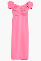 BRIGHT PINK IRIS MIDI DRESS