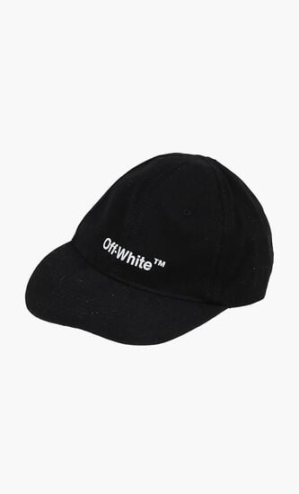 HELVETICA BASEBALL CAP BLACK WHITE