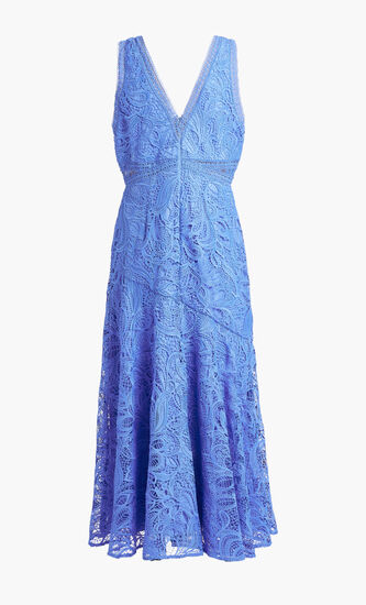 SLEEVELESS LACE LONG DRESS