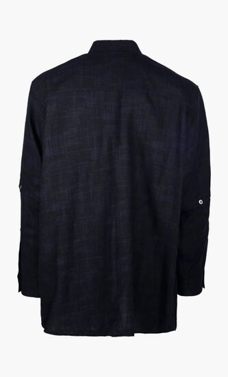 90SLOGO LINEN BUTT OVERSHIRT SALONE BLA