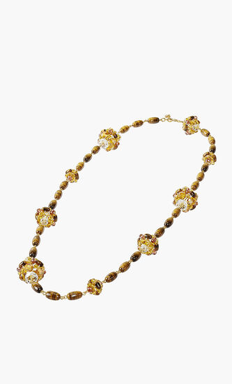 Somnia Necklace, Brown, Gold-Tone Plated