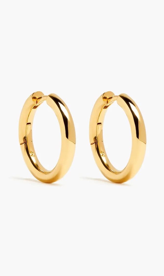 Classic Tunnel Medium Hoop Earrings
